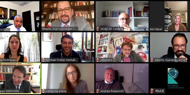 TSE preside la reunión del Comité Científico de la Red Mundial de Justicia Electoral.