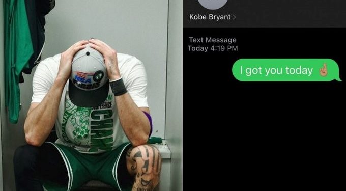 Tatum envió mensaje de texto a Kobe Bryant antes de eliminar a Miami
