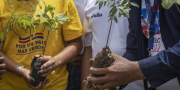 Servidores penitenciarios realizan jornada de reforestación en Santiago