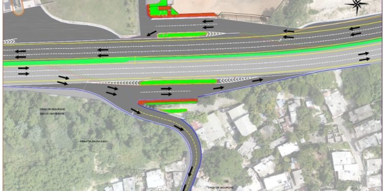 Obras Públicas informa desvío temporal del tránsito por construcción puente peatonal en autopista 6 de Noviembre